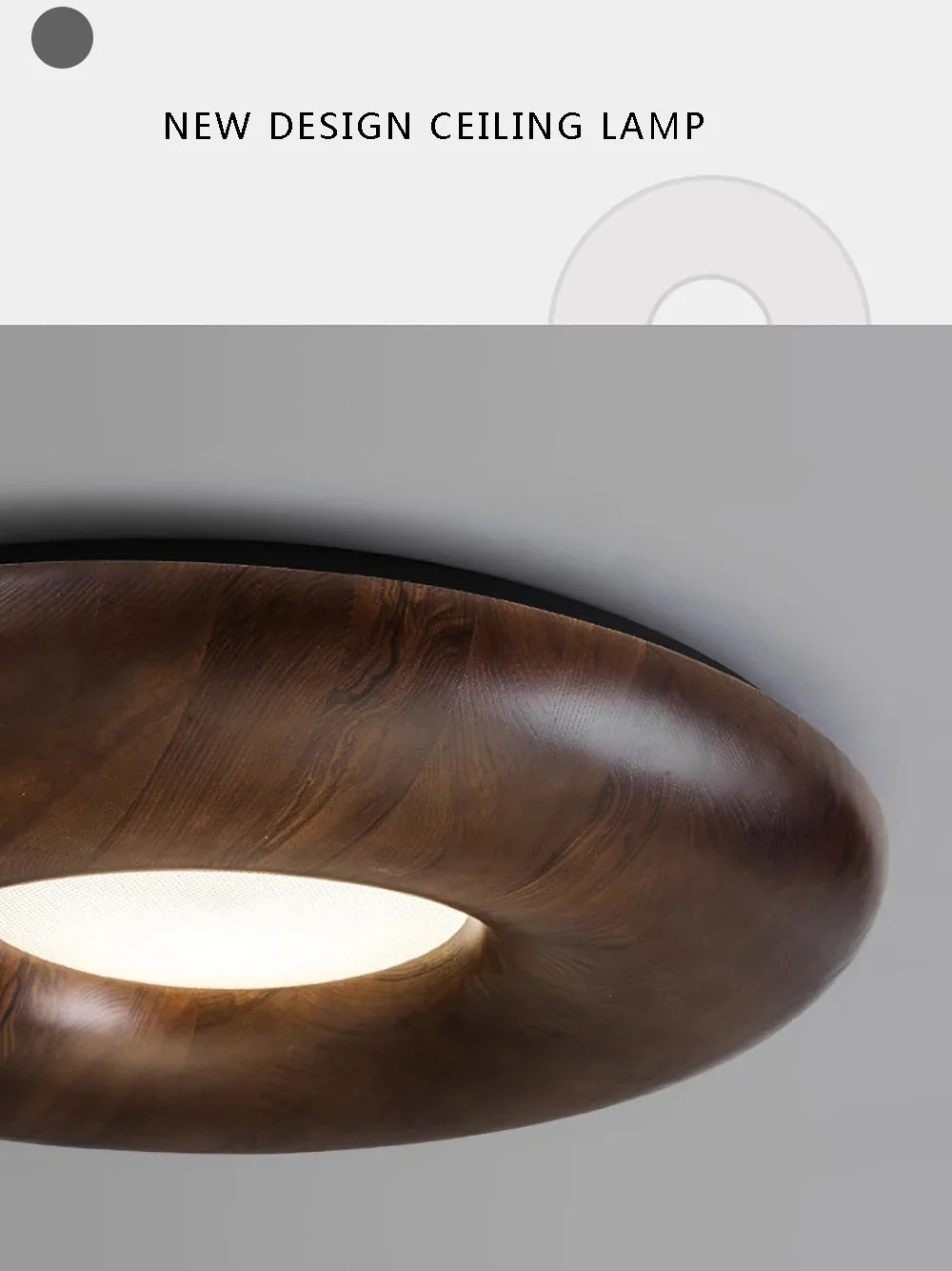 Lámpara colgante LED diseño madera elegante
