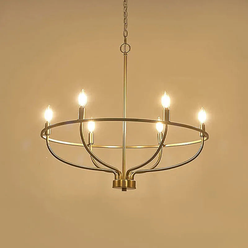 Lámpara colgante retro de hierro con varias cabezas estilo industrial y loft