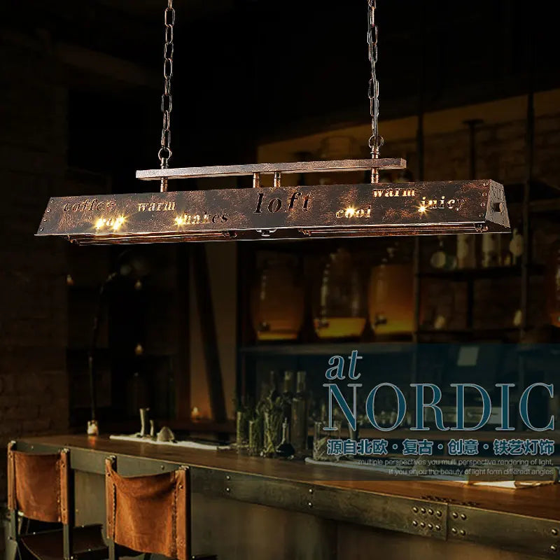 Lámpara colgante estilo industrial retro para restaurante y bar americano