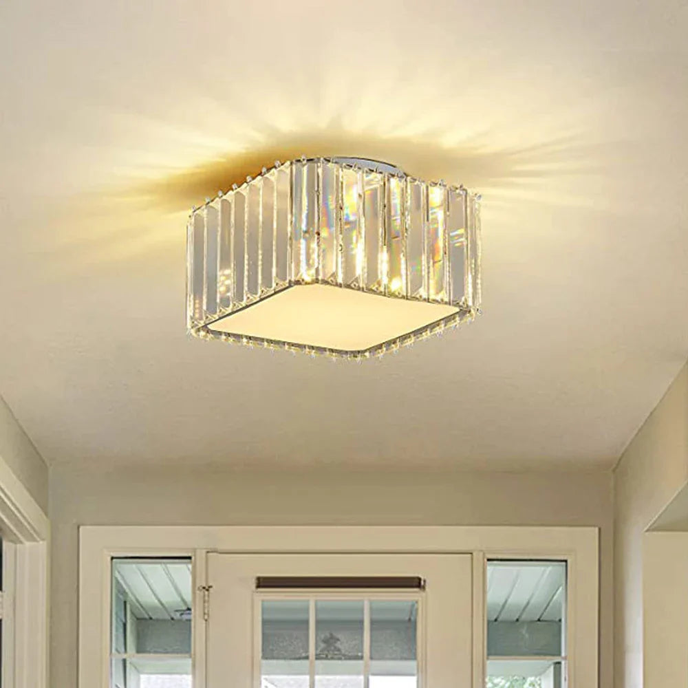 Lámpara de techo de cristal cuadrada elegante diseño