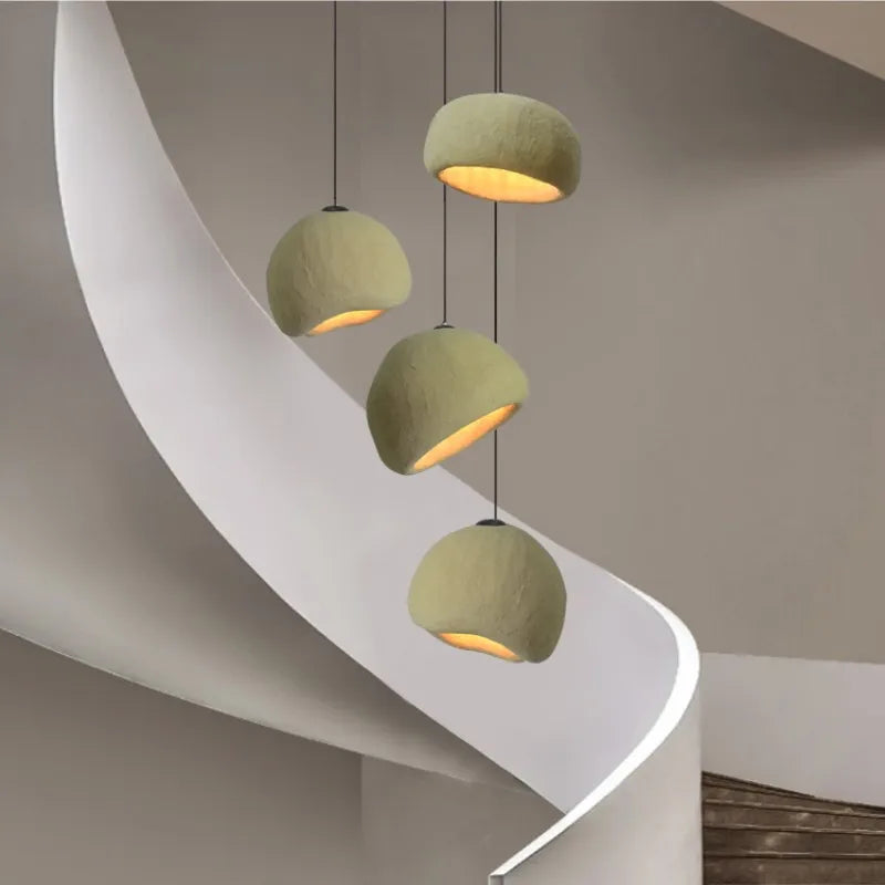lámpara estilo wabi sabi diseñador japonés para hotel restaurante