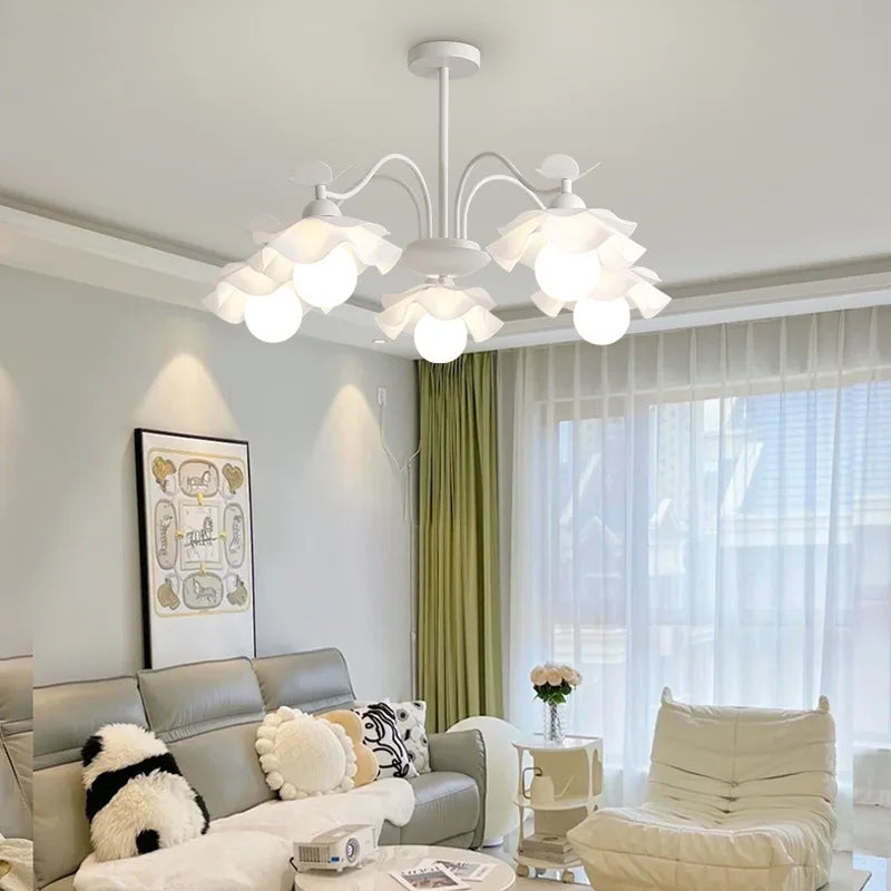 lámpara nórdica con flores estilo cremoso para varias habitaciones