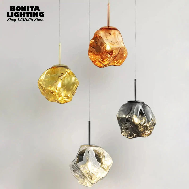 lámpara de cristal diseño nórdico para iluminación interior decorativa
