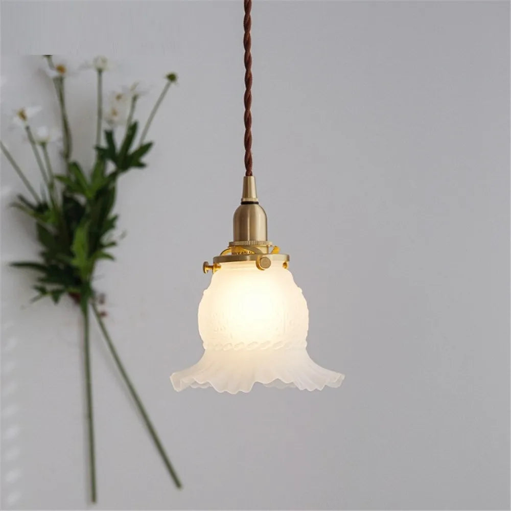 lámpara colgante loft suspensión vidrio nórdico retro colgantes luminaria