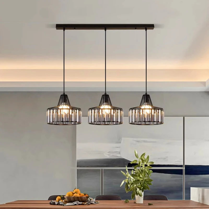 Lámpara colgante nórdica moderna de hierro y vidrio: una iluminación elegante y contemporánea