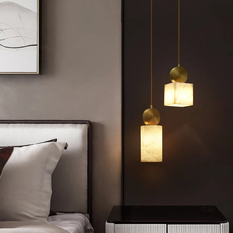 Lámpara de cobre personalizada creativa minimalista para decoración moderna