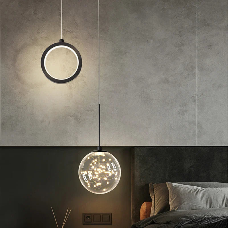 lustre estrellado led minimalista de lujo nórdico moderno