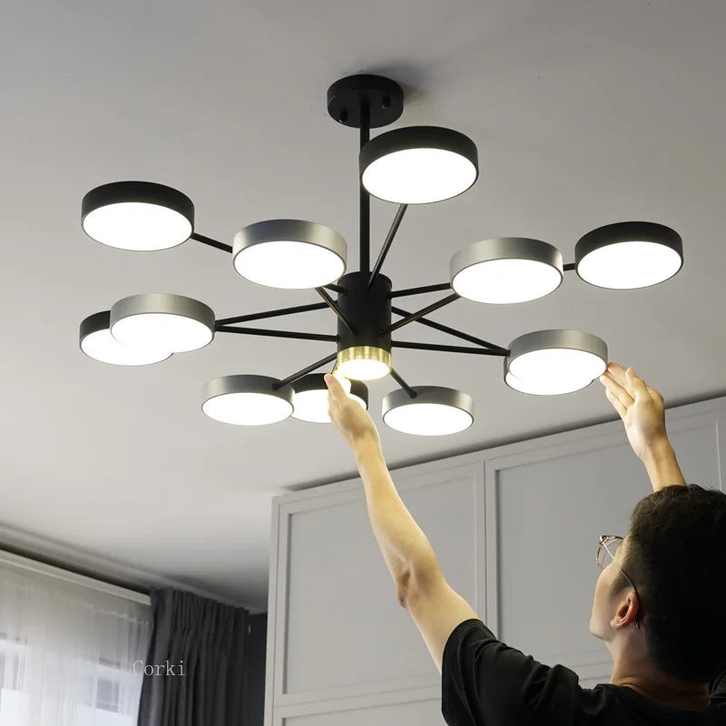 lustre moderno con LEDs para interior decorativo del hogar