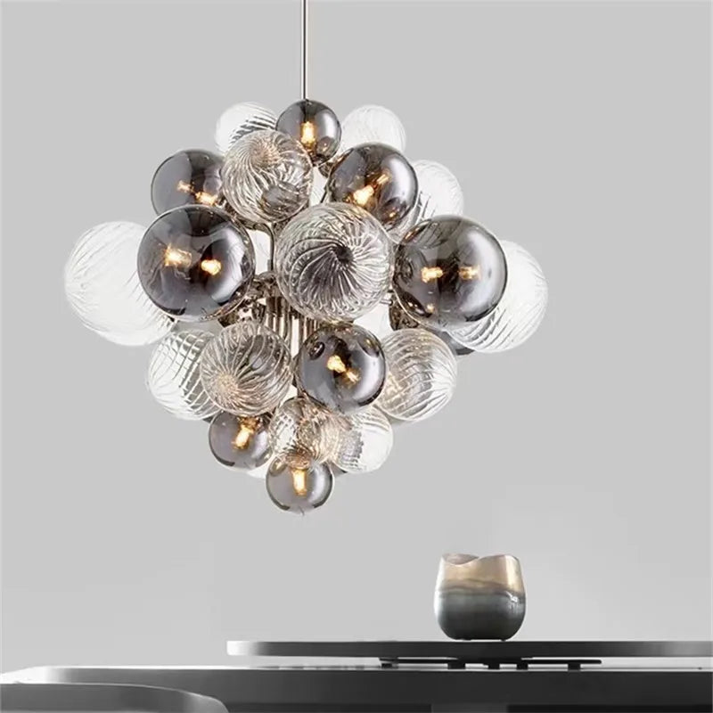 lámpara de burbujas nórdica diseño creativo para interior elegante