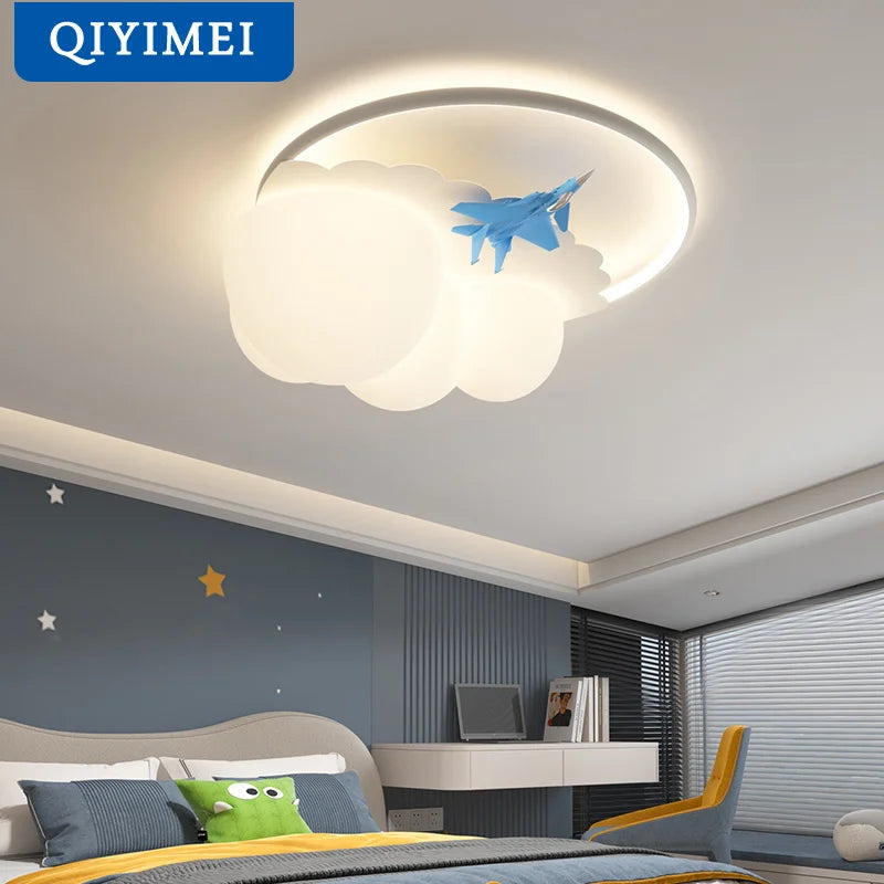 Lámpara de diseño aerodinámico azul luminoso