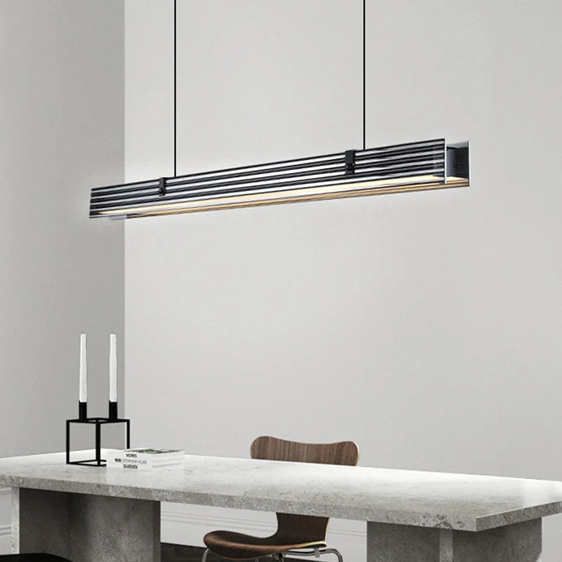 lámpara larga de vidrio led diseño minimalista