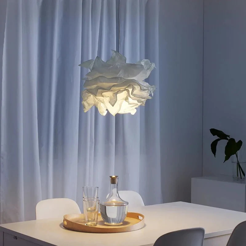 Candelabro de papel nube para decoración interior moderna y elegante