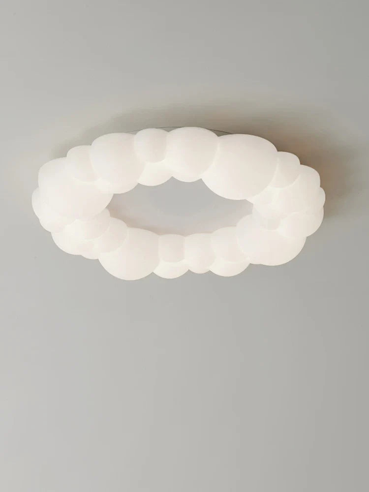lámpara nube moderna led diseño anillo nórdico iluminación lámpara colgante