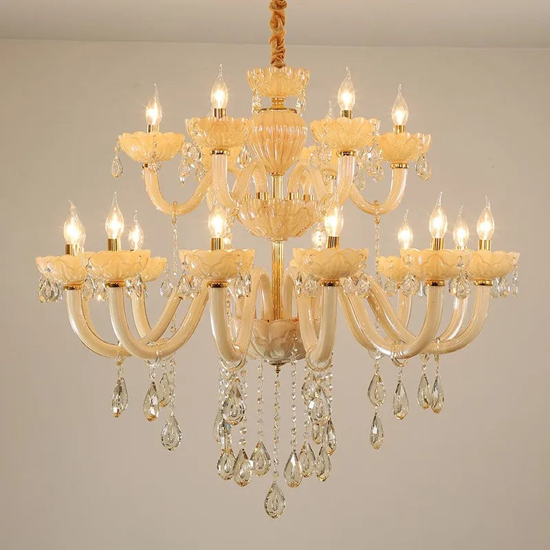 lámpara de cristal moderna para decoración interior con iluminación led