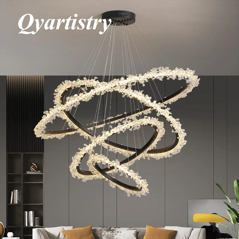 lámpara moderna en cristal de lujo suspensión decorativa