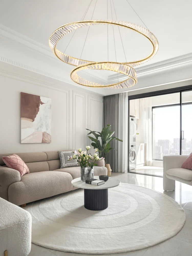 lámpara de cristal diseño en acero inoxidable para decoración moderna