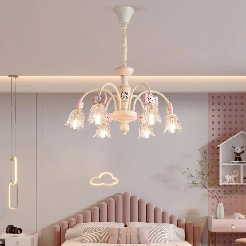 lámpara creativa linda para habitación de princesa infantil