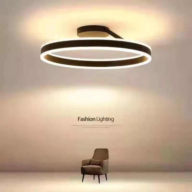 lámpara colgante nórdica led ajustable anillo suspensión luz decoración