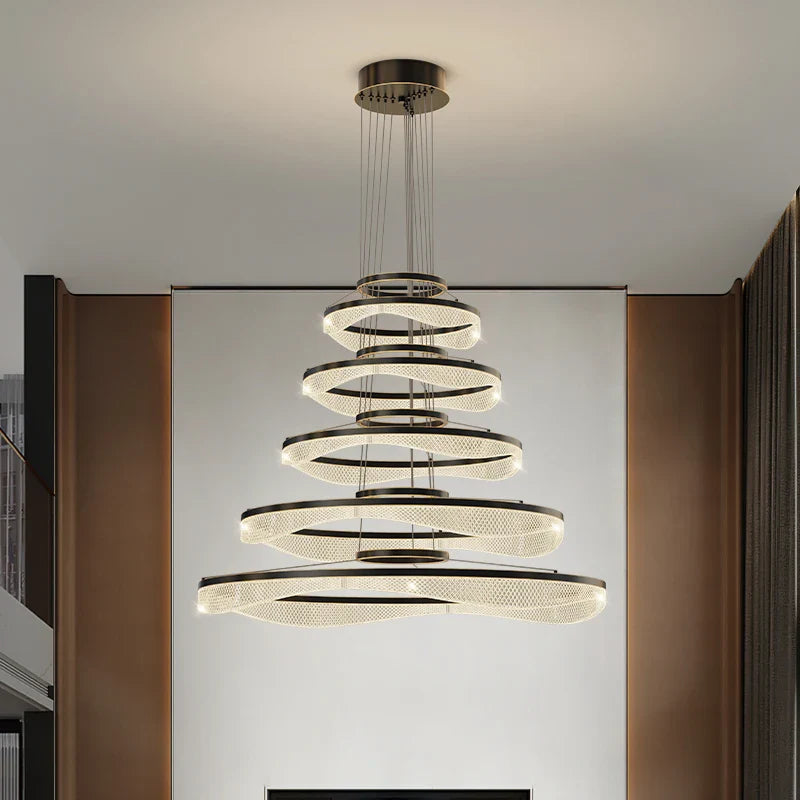 lámpara colgante de acrílico con iluminación LED moderna