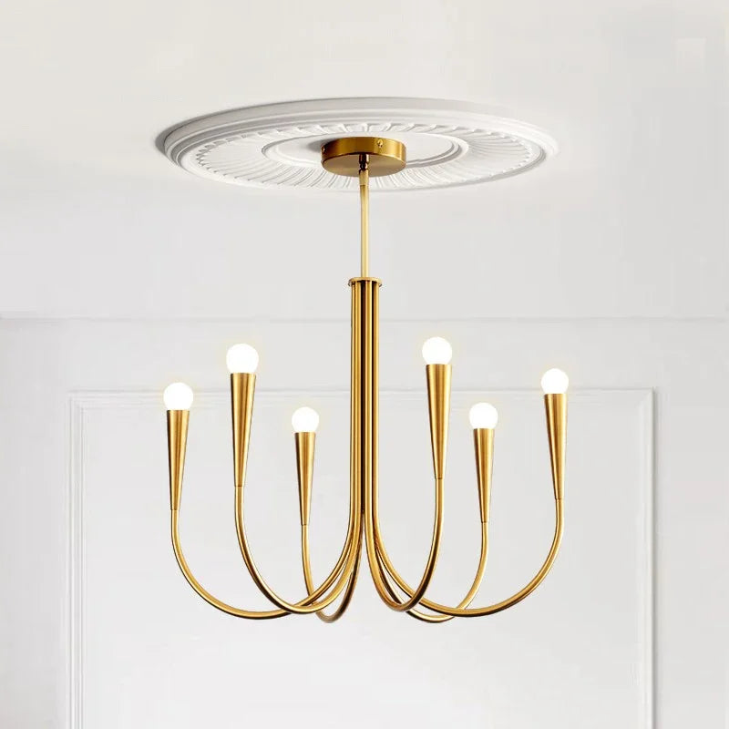 Candelabro colgante en forma de vela estilo francés decorativo interior