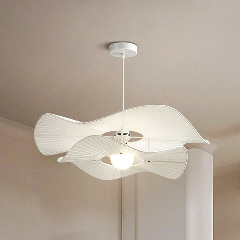 lámpara nórdica vintage de tela para una iluminación suspendida elegante