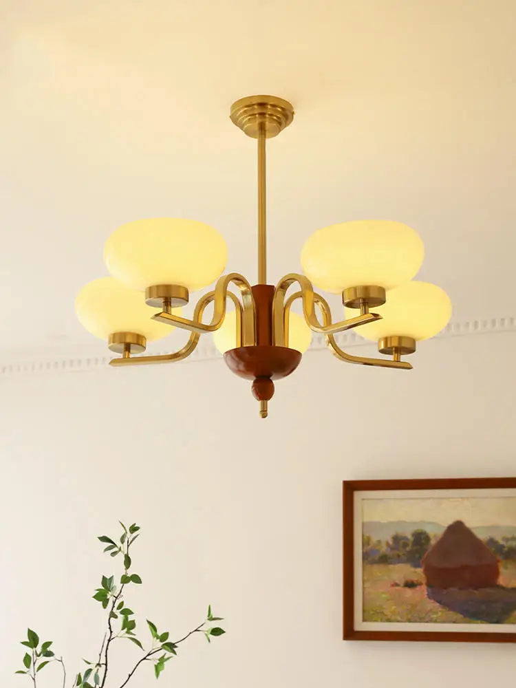 Lámpara luminosa con diseño retro.