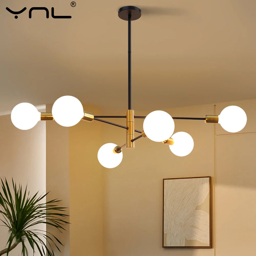 lámpara suspendida led moderna nórdica para decoración interior