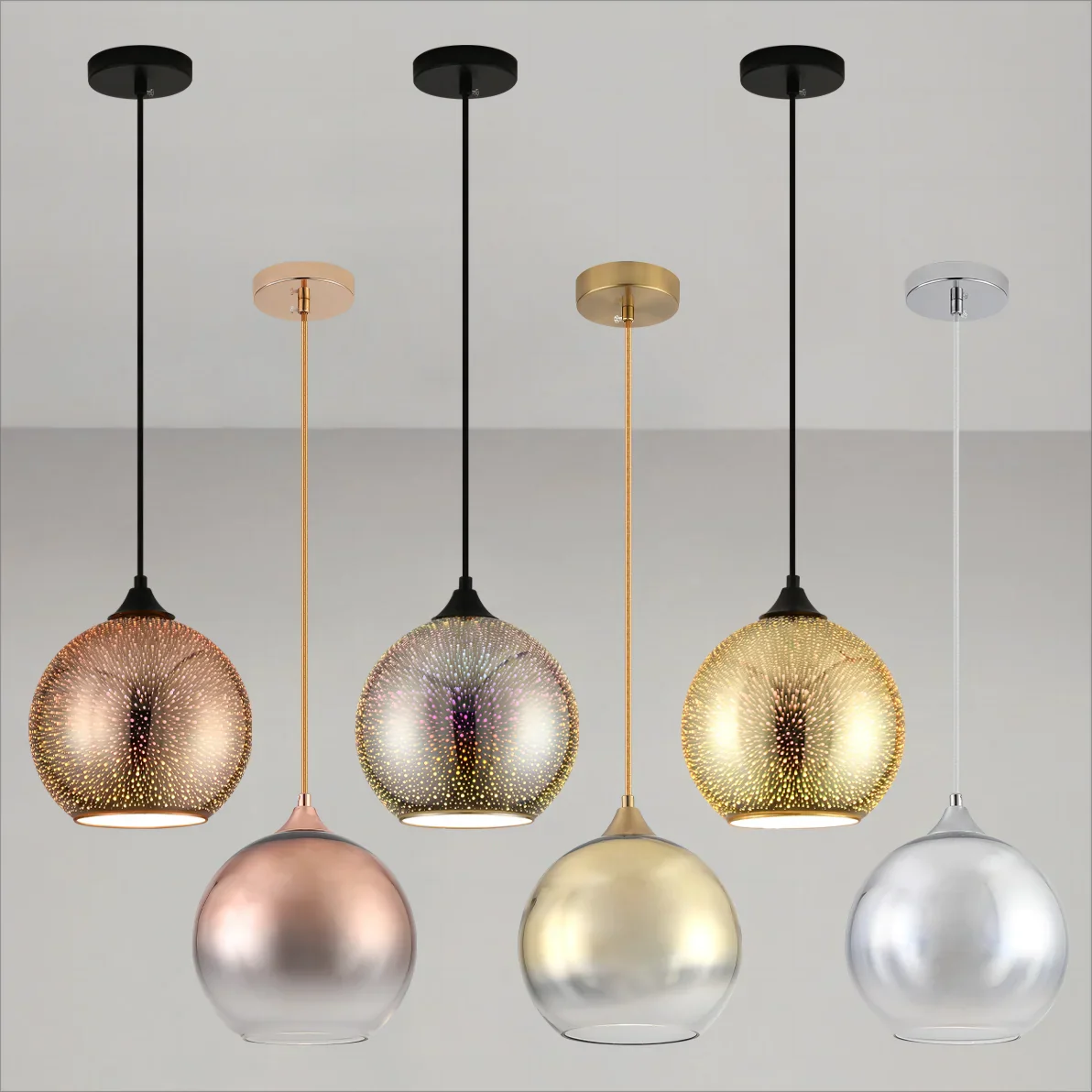 lustre 3D de vidrio efecto fuegos artificiales LED para restaurante