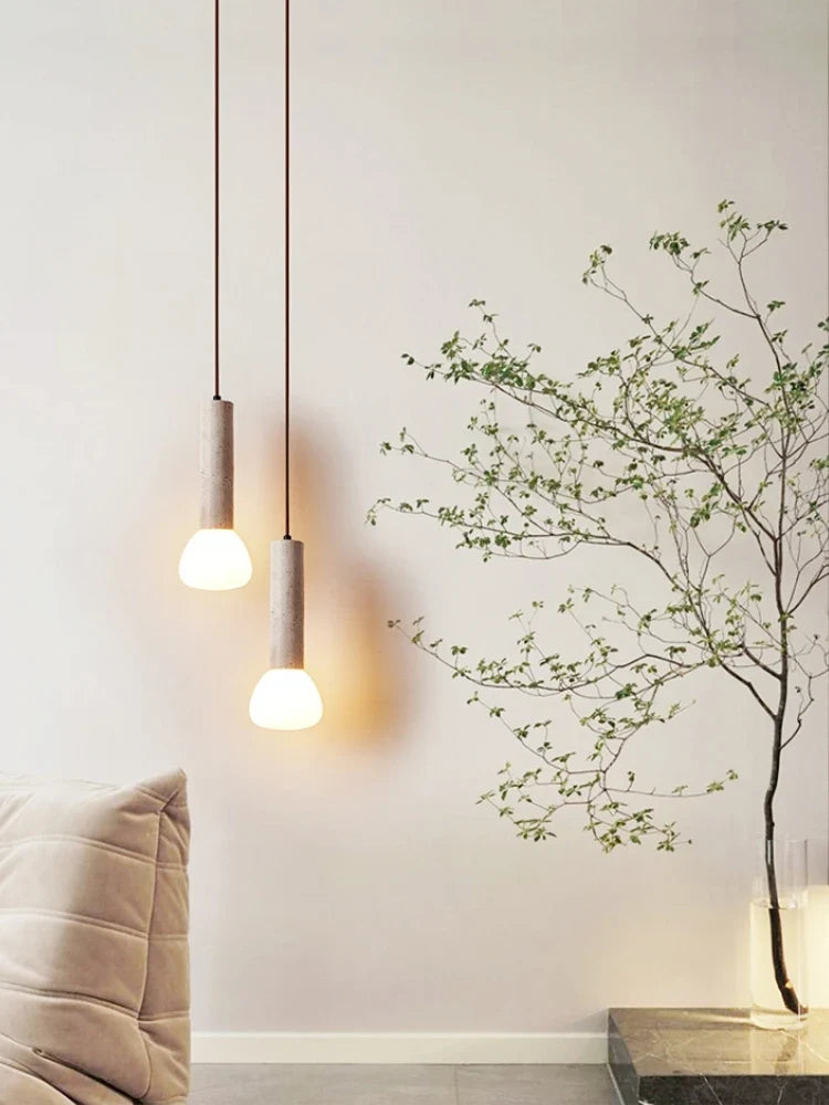 Lámpara creativa de piedra para iluminación interior moderna