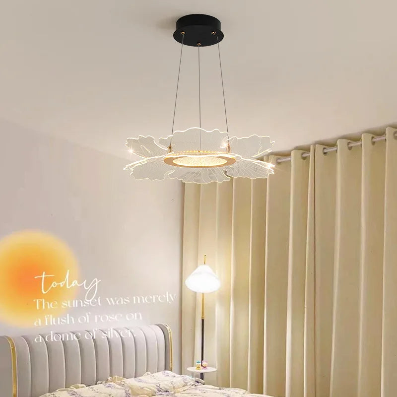 lámpara de flores de acrílico diseño nórdico creativo luz decorativa