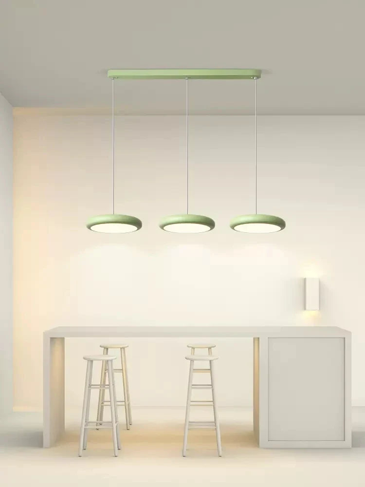 Lámpara colgante LED nórdica verde elegante