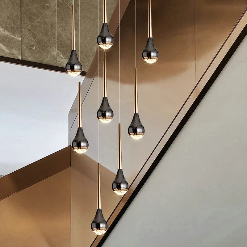 lámpara de techo larga nórdica moderna hueca ideal para loft hotel apartamento
