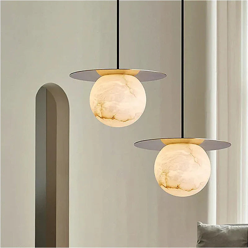 lámpara nórdica de mármol creativa diseño luminoso moderno