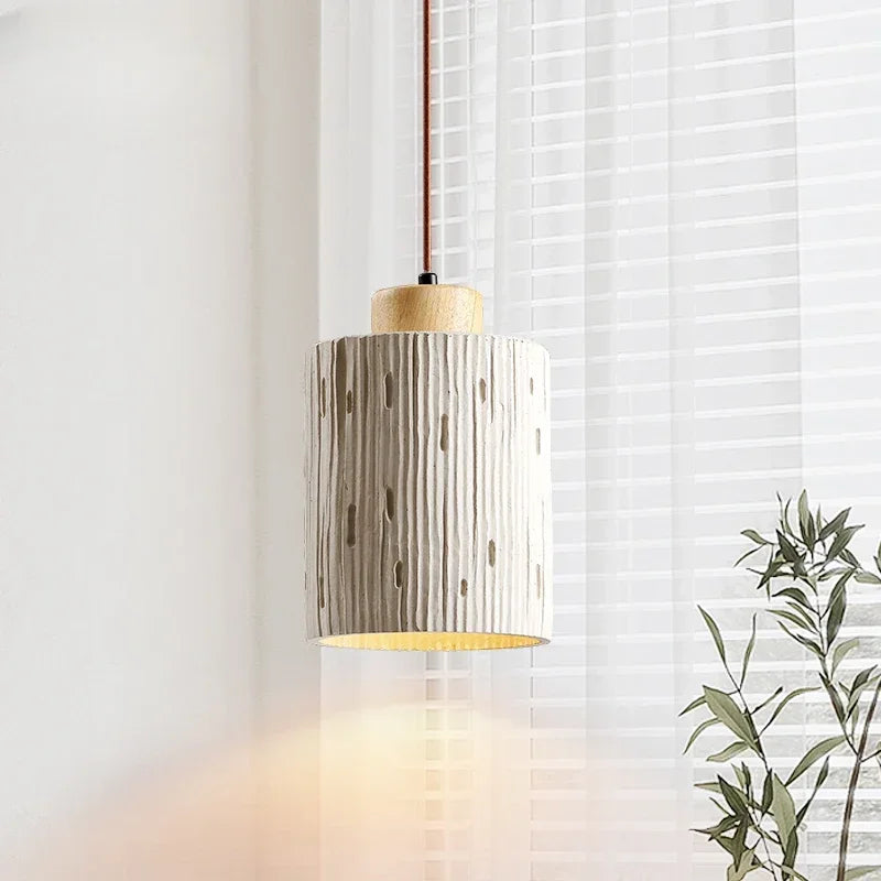 lámpara suspendida de piedra estilo retro para decoración interior