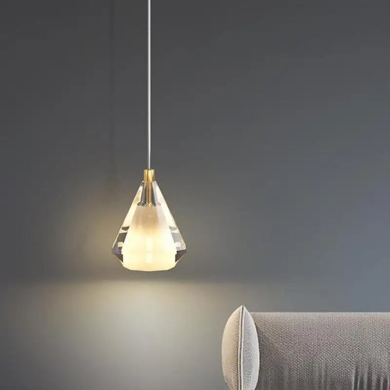 lámpara de cristal de cobre antiguo diseño lujoso iluminación moderna