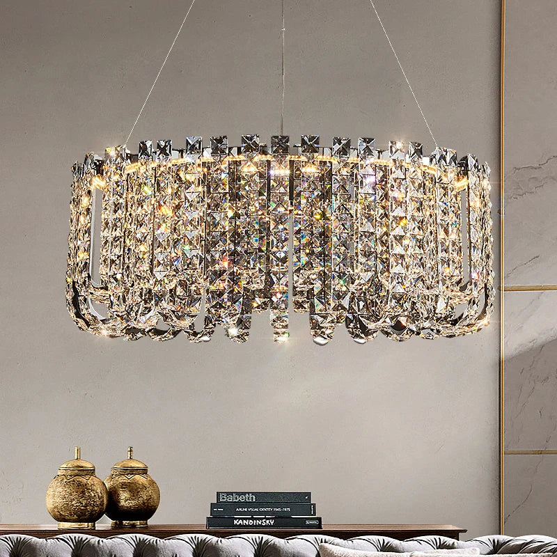 lámpara de cristal moderna para un interior elegante y refinado