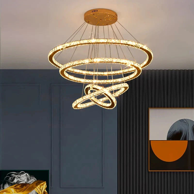 Lámpara colgante moderna de cristal iluminación interior LED suspendida