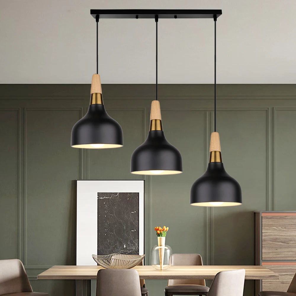 Lámpara colgante moderna nórdica de aluminio retro para interior diseño