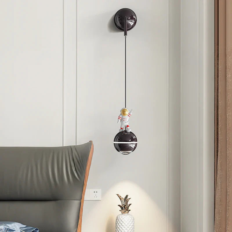 lustre moderno LED diseño astronauta pequeñas suspensiones