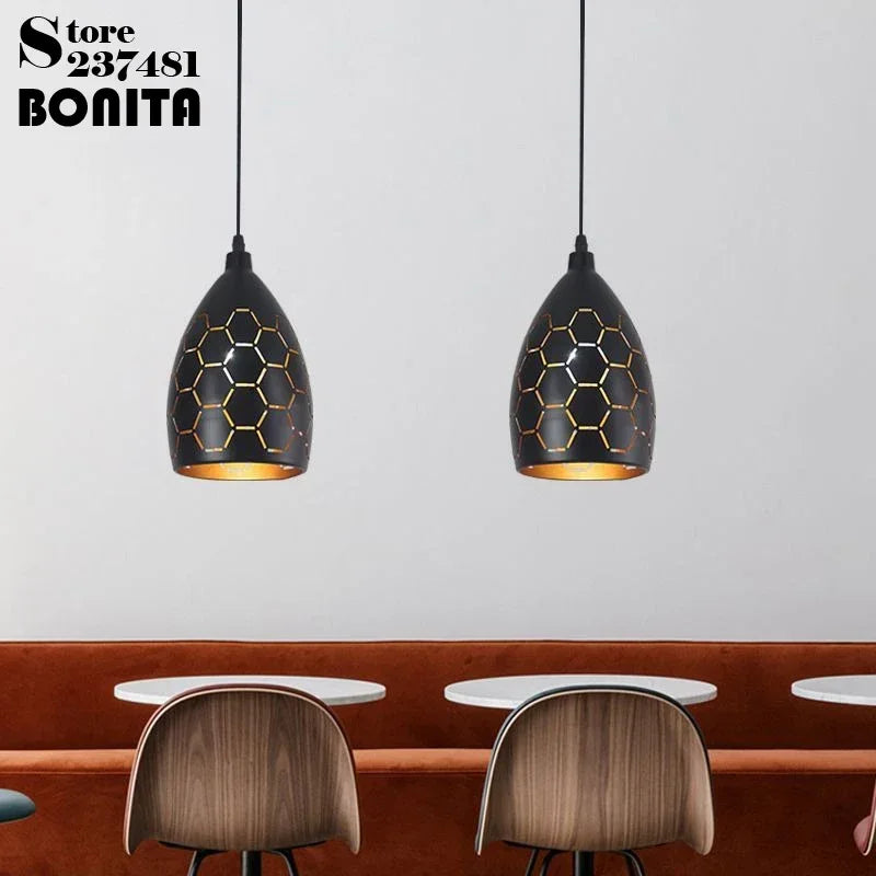 lámpara vintage en forma de nido de pájaro con forma de ola decorativa