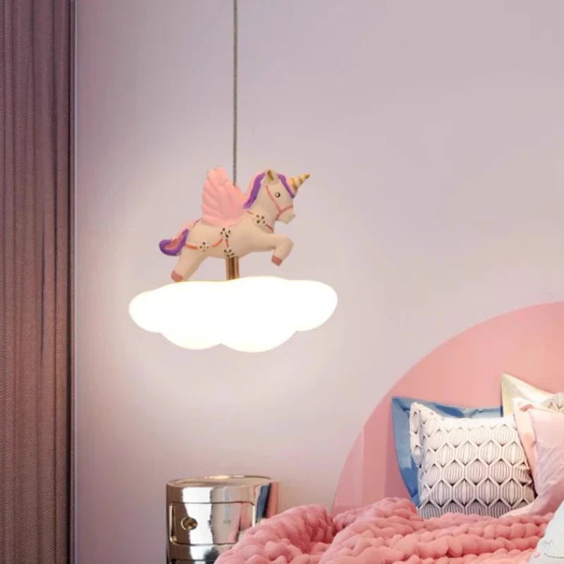 lámpara de techo colorida para habitación infantil romántica y acogedora