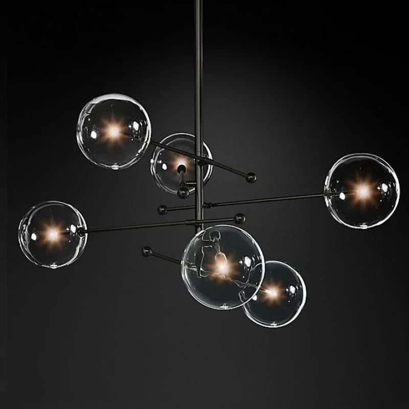 lustre LED de vidrio nórdico para iluminación suspendida decoración interior
