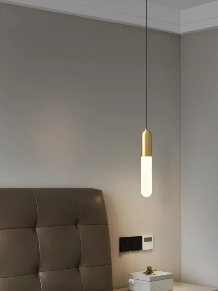 Lámpara creativa minimalista de cobre para decoración nórdica