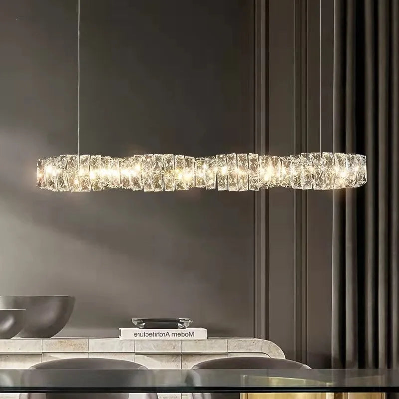 Lámpara de araña LED colgante de cristal K9 de lujo