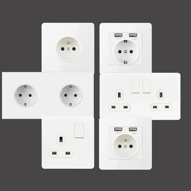 enchufe de pared blanco diseño para dormitorio