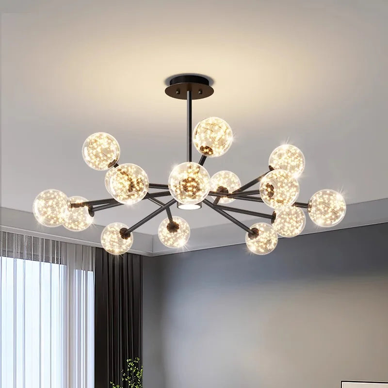 lámpara de decoración interior con lámparas colgantes fantasía