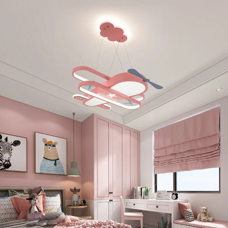 lámpara colgante avión para habitación infantil decoración creativa nórdica