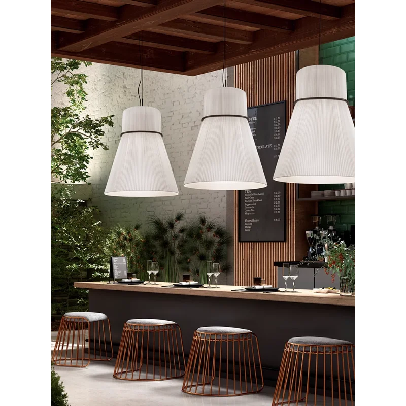 lámpara colgante de tela japonesa diseño para restaurantes y bares