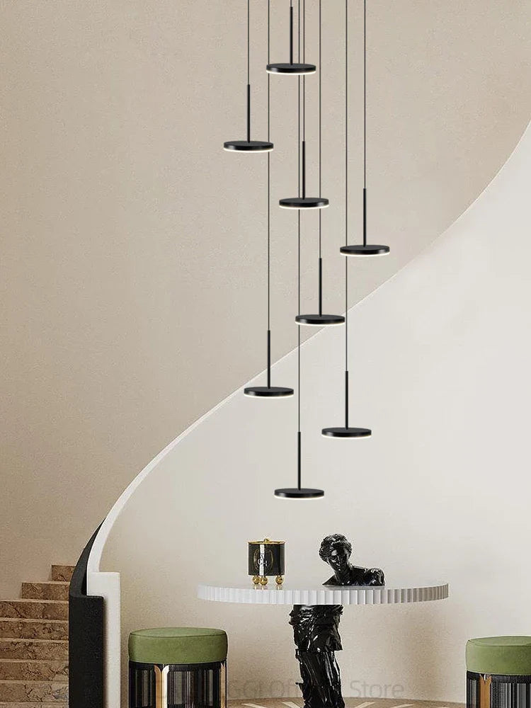 lámpara de techo circular led moderna nórdica diseño suspendido