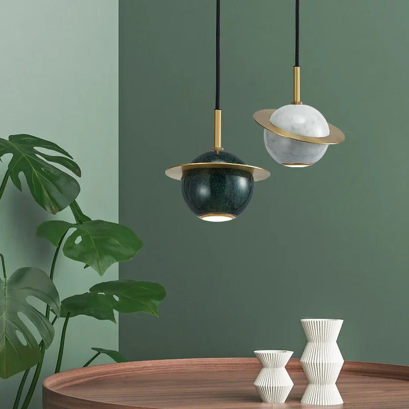 lámpara de mármol moderna para interior elegante diseño nórdico